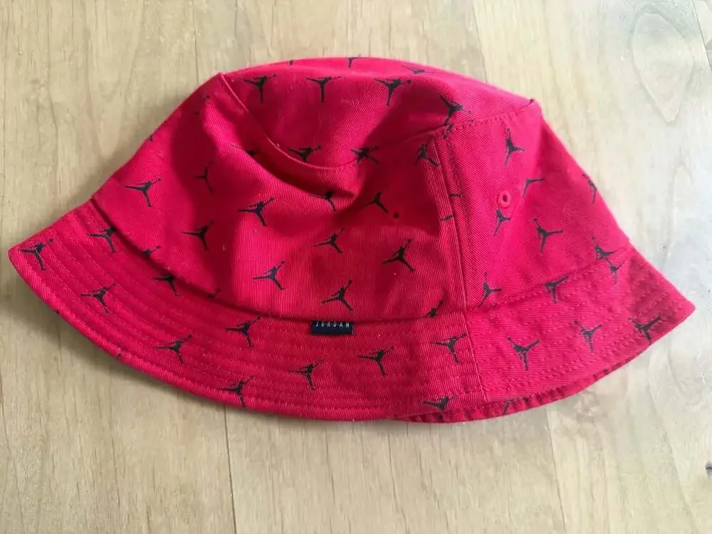 Jordan Red Black Jumpman All-Over Print Bucket Hat Toddler/Youth